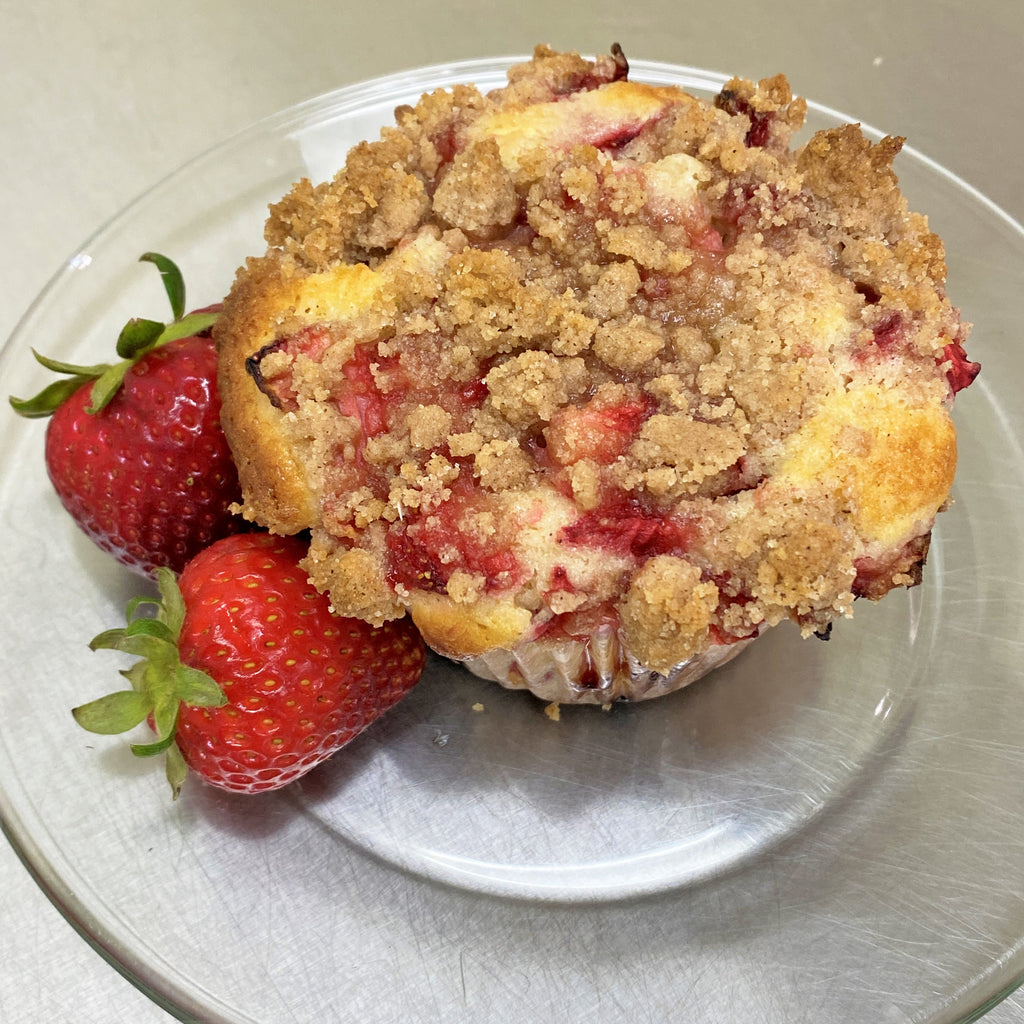 Strawberry-Crumb Muffins (using our Blueberry Muffin Mix)