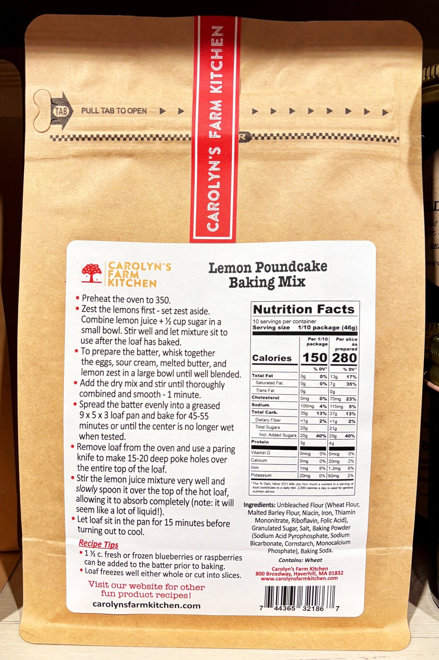 NEW!  Lemon Pound Cake Baking Mix