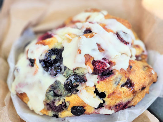 7/30 Cafe Day - Summer Berry Scones (blue & rasp)