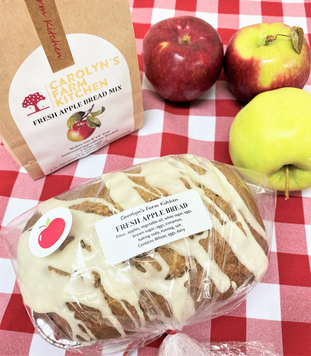10/1 Cafe Bake - Fresh Apple Bread with Cider Glaze (mini loaf)