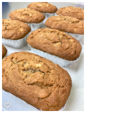 10/1 Cafe Bake - Fresh Apple Bread with Cider Glaze (mini loaf)