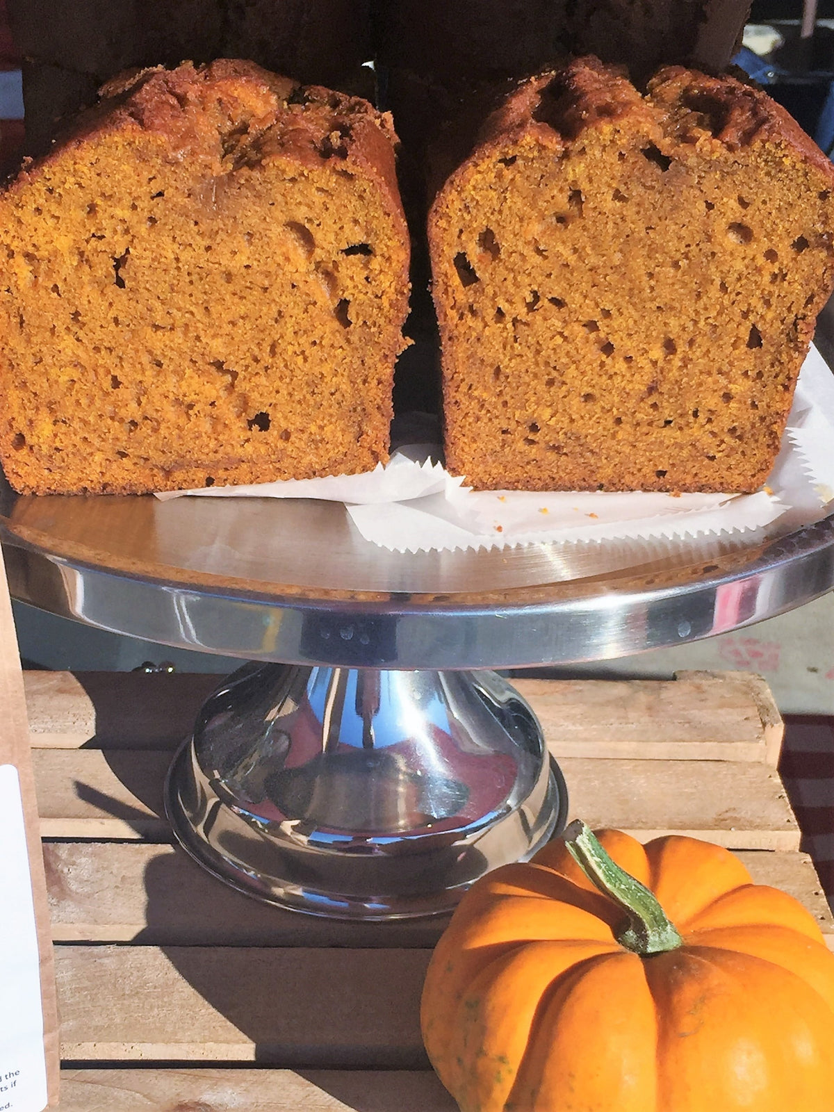 11/25 Thanksgiving Bake - Large Loaf Pumpkin Bread (Plain, Raisin, or Chocolate Chip)